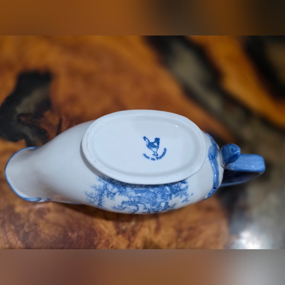Aux Au Provence China VERY RARE Antique Porcelain Sauce Boat 18th Century - Picture 8 of 8